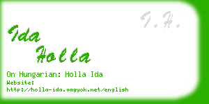 ida holla business card